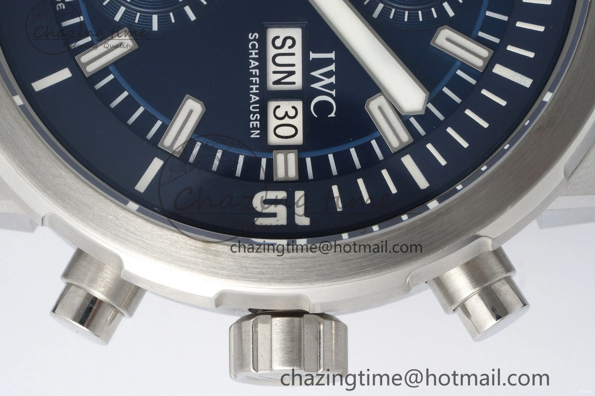 MIROTIME 0206 Attractive Aquatimer Chrono SS RSF 1:1 Best Edition Blue Dial on Blue Rubber Strap A 7056